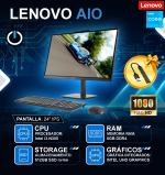 ALL IN ONE LENOVO V100, 23.8"" FHD IPS, CORE I3 N305, 8GB DDR4-3200MHZ SO-DIMM, 512GB SSD NVME (13BE004ALD)