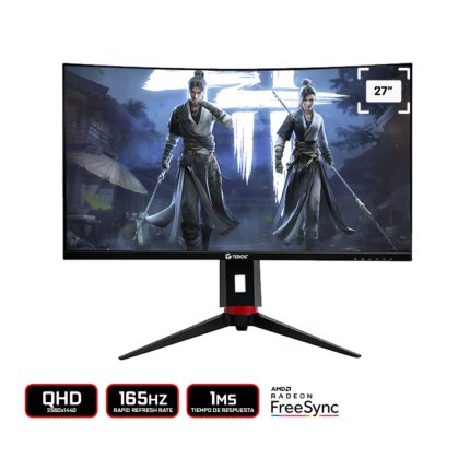 MONITOR TEROS TE-2765G 27" CURVO QHD 2560x1440/165HZ/1MS/AMD RADEON FREESYNC